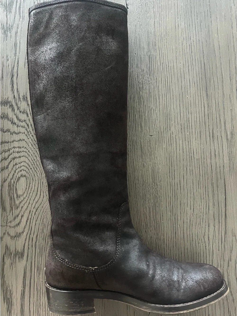 Jimmy Choo Women’s Doreen Biker Rugged Leather Suede Tall Boots, Brown, 36EU